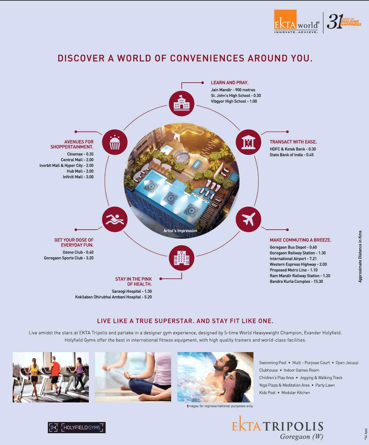 Discover a world of convenience around you by residing at Ekta Tripolis in Mumbai